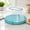 Aqua, variant on Round Cake Carrier with Two-Sided Serving Tray, Portable Cake Stand and Box with Handle, Fits 10-Inch Cakes and Pies, 5-Section Cake Container, Aqua