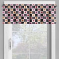 thumbnail image 4 of Ambesonne Geometric Valance & Curtain, Grid Vivid Squares, 55"x36", Multicolor, 4 of 6