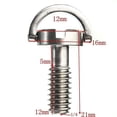 thumbnail image 2 of Adaptador de tornillo de montaje de 1/4" con anillo en D de cabeza plana de acero inoxidable para cámara/trípode/monopié/placa de liberación rápida QR (tipo 2), 2 of 5