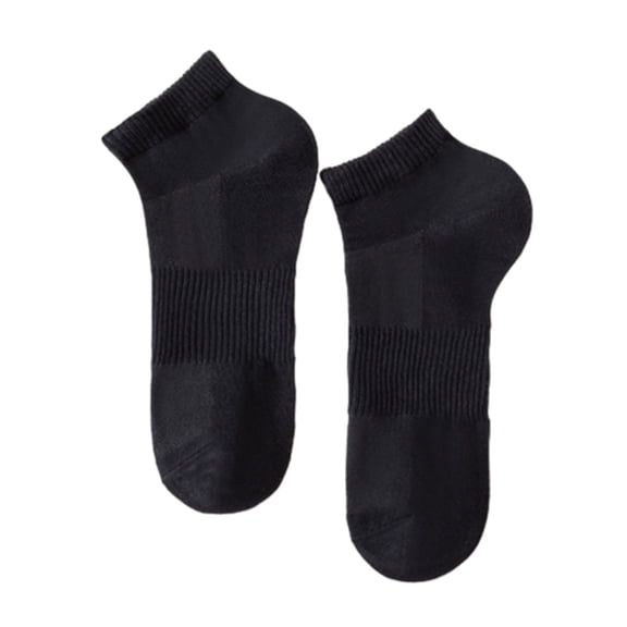 Xinwanna No Show Socks for Men Low Cut Casual Short Ankle Socks Breathable Sweat-Absorbent Cotton Boat Socks for Spring Summer (Black)