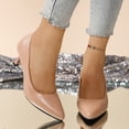 thumbnail image 4 of Dakaela High Heels Pumps Womens 2.17 Inch Closed Pointed Toe Stiletto Dress Shoes Wedding Prom Bridal Work Office Bride Kittens Sandals Khaki 8, 4 of 8