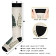 thumbnail image 3 of FORMRS Womens Knee High Socks Casual Long Thick Travel Daily Wear, 2 Pairs, Hand Drawn Christmas, 3 of 6