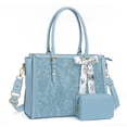 thumbnail image 1 of Bolsa para portátil MOSISO, piel sintética, 15.6 a 16 pulgadas, color azul claro para mujer, 1 of 7