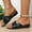 Black, variant on Gspmoly Women Slides Sandals, Women's Fashion Casual Spring New Beach Solid Color Open Toe Thick Bottom Wedge Slippers Shower Slides White 41