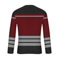 thumbnail image 4 of Maean Mens Big and Tall Striped Shirts Long Sleeve Crew Neck Casual Basic Color Block Tshirts, 4 of 5