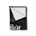 thumbnail image 2 of Saying Soft Flannel Fleece Blanket, Modern Calligraphy with Doodle Tents Tribal Elements Boho Adventure Theme, Cozy Plush for Indoor and Outdoor Use, 70" x 90", Pale Orange and White, by Ambesonne, 2 of 6