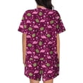 thumbnail image 3 of Lsque Festive Flamingos Women's Short-Sleeved Pajama Set - 2 Piece Soft and Lightweight Sleepwear Set-4X-Large, 3 of 9