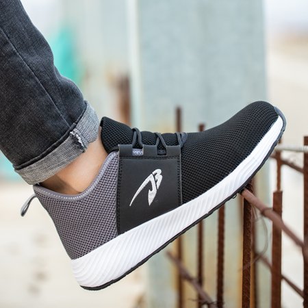 

Men‘s Work Safety Shoes Lightweight Breathable Anti Smashing Puncture Proof Anti-skid Breathable Sneakers