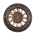 thumbnail image 6 of WHAMVOX Vintage Dial Clock European Hollowed-out Silent Clock 3D Round Large Decorative Wall Clock for Living Room Bedroom Kitchen(Bronze), 6 of 8