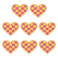 thumbnail image 1 of Uxcell 8 Pcs Parches bordados en forma de corazón a cuadros para planchar, parches aplicados para chaquetas, colección de ropa, vestidos, sombreros, jeans, accesorio de bricolaje, Amarillo/Rojo Rosa, 1 of 6