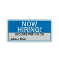 thumbnail image 2 of (2 pack) Pen+Gear Now Hiring Sign, 5.9X11.4inch, Blue Color, 1 Pack, 2 of 10