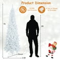 thumbnail image 2 of Gymax 7FT Pre-Lit Slim Pencil Christmas Tree Full Artificial Tree w/ LED Lights, 2 of 10