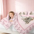 thumbnail image 5 of Erosebridal Leopard Pink Bow Vase Twin Bedding for Girls, Cheetah Animal Floral Vintage Bedding Comforter Set, Pink Reversible 7 Pieces, 5 of 6