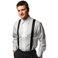 thumbnail image 2 of Hold'Em 100% Silk for Men x - Back Fancy Solid Clip Suspender -Black, 2 of 5