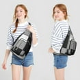 thumbnail image 3 of Modern Abstract Sling Backpack - Clean Line Geometric Print Crossbody Bag, Fashionable Water-Resistant Daypack, 3 of 4