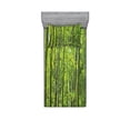 thumbnail image 2 of Bamboo Bedding Set with Sheet & Covers, Exotic Tropical Asian Forest Fresh Color Nature Wild Trees and Leaves Print, Printed Bedroom Decor 2 Shams, 4 Sizes, Green, by Ambesonne, 2 of 3