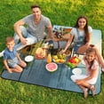 thumbnail image 7 of Colored Grid Geometry Outdoor Picnic Blanket, Foldable Waterproof Beach Mat, Portable Beach Blanket for Beach Camping, Hiking, Family Concerts, 7 of 7