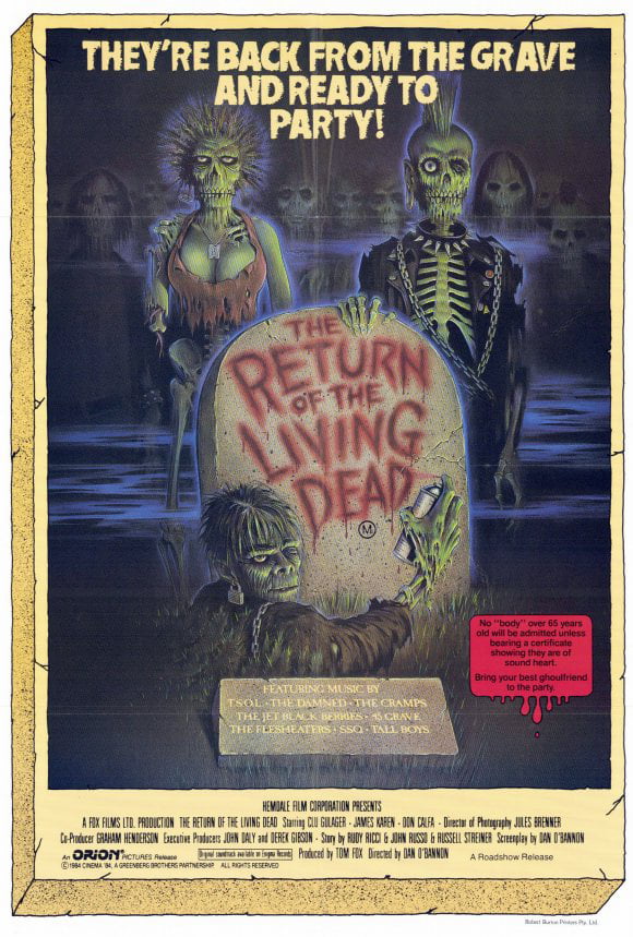 Return of the Living Dead Laminated They're Back Movie Poster 24x36 