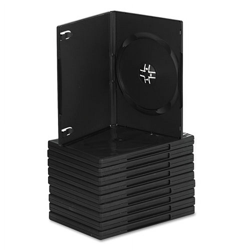 Standard Dvd Case, Black, 10/pack | Bundle of 5 Packs