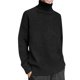 thumbnail image 1 of Gibobby Suéter cuello alto hombre Camisetas básicas de cuello alto para hombre, de ajuste delgado, de punto casual(Negro,G), 1 of 4