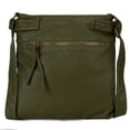 thumbnail image 6 of Montana West Crossbody Bag for Women Soft Washed Leather Multi Pocket Shoulder Purses, Dark Green, 6 of 6