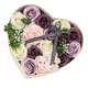 thumbnail image 1 of Ounissouiy Caja de regalo DIY con forma de corazón, caja de regalo de flores, organizador de decoración de papel, caja de regalo de flores para Kits de decoración para fiestas Violeta, 1 of 1