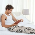 thumbnail image 5 of Bingfone Cartoon Bear Brown Mens All Over Print Sleep Pajama Pants-Medium, 5 of 5