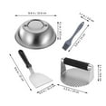 thumbnail image 2 of SEWCHICS 4Piece Set Stainless Steel Meat Press for Barbecue Equipment Outdoor Cooking, 2 of 8
