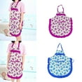 thumbnail image 5 of opvise Women Bib Floral Print Bowknot Kitchen Restaurant Cooking Pocket Dress Apron Purple, 5 of 8