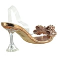thumbnail image 3 of Berness Women’s Clear Heels – Transparent PVC Strap Rhinestone Bow Pointed Toe Pumps, Kitten Heel Slip-On Mule Formal Dress Shoes for Wedding Party Evening NINA05 Gold Bronze 7.5, 3 of 5