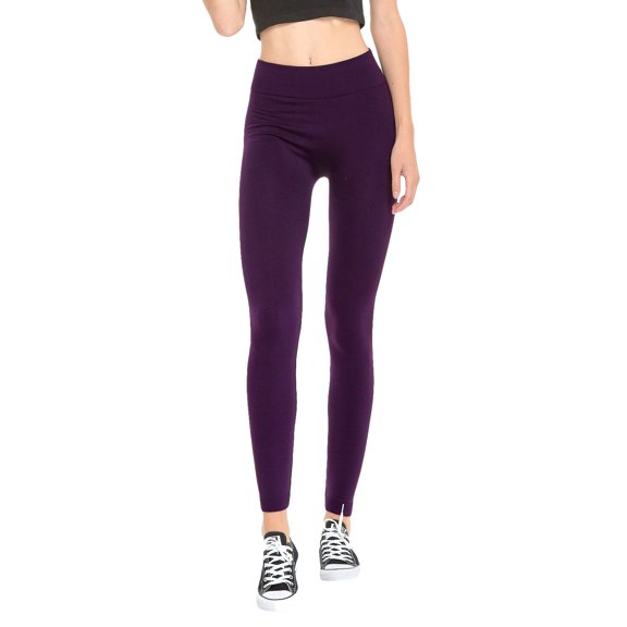 3 Packs of Sofra Plus Size Seamless High Waist Fleece Lined Warm Winter Leggings (Fits XL to 3XL)
