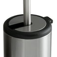 thumbnail image 4 of Bath Bliss Self Closing Lid Toilet Brush and Holder with 2 Pack Replacement Brushes in Stainless Steel, 4 of 4