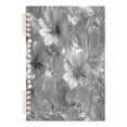thumbnail image 2 of Wirebound Notebook Hardcover Spiral Notebooks Silver Metal Flower Pattern, 60 Pages, 80 GSM, 5.7 x 8.3in, 2 of 7