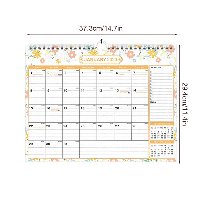Desktop Calendar Simple Wall Fashion Paper From January 2023 - June 2024  For Planning And Organizing New Year Gift Card - Walmart.com