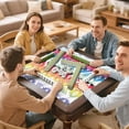 thumbnail image 7 of Premium Boho Print Large Rubber Game Mat 31.5x31.5 Inch Mahjong Table Cover Features Non-Slip Backing and Noise Dampening for Cards and Board Games, 7 of 7