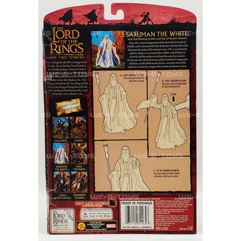 Lord of the Rings Saruman The White Action Figure 2002 Toy