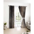 thumbnail image 3 of Brown Blackout Curtains for Bedroom/Living Room, Thermal Insulated Kitchen Curtains, Modern Abstract Art Ombre Oil Painting Grommet Darkening Window Treatment Drapes 52"x72"x2, 3 of 8