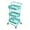 A- Turquoise, variant on 3-Tier Metal Mesh Rolling Cart Storage Organizer with Utility Handle and Wheels, Pink