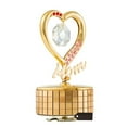 thumbnail image 2 of Valentine’s Day Gift for Women or Wife – Matashi Mom Heart Wind-Up Music Box with Crystals, Gold Tabletop Ornament, 2 of 4