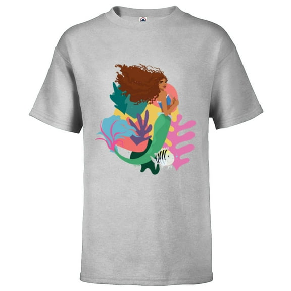 Disney The Little Mermaid Ariel and Flounder Find - Short Sleeve T-Shirt for Kids - Customized-Athletic Heather