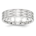 thumbnail image 1 of SS 6mm Brushed Fancy Band Size 10 in Sterling Silver, 1 of 3