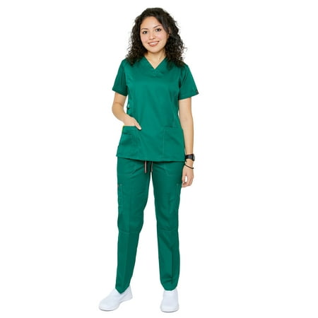 

Women s Designer Slim Fit Contrast Medical Scrubs - Style 804
