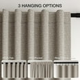 thumbnail image 4 of 100% Blackout Curtains 84 inch Length 2 Panels Set for Living Room, Linen Textured Full Light Blocking Room Darkening Thermal Insulated Noise Reduction Drapes for Bedroom (W52xL84, Linen), 4 of 17