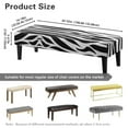thumbnail image 3 of FUIALDOLG Dining Bench Cover Washable Fabric Piano Bench Seat Cover Removable Rectangle Seat Cushion Protector for Home, Bedroom, Hotel (Zebra Stripe), 3 of 7