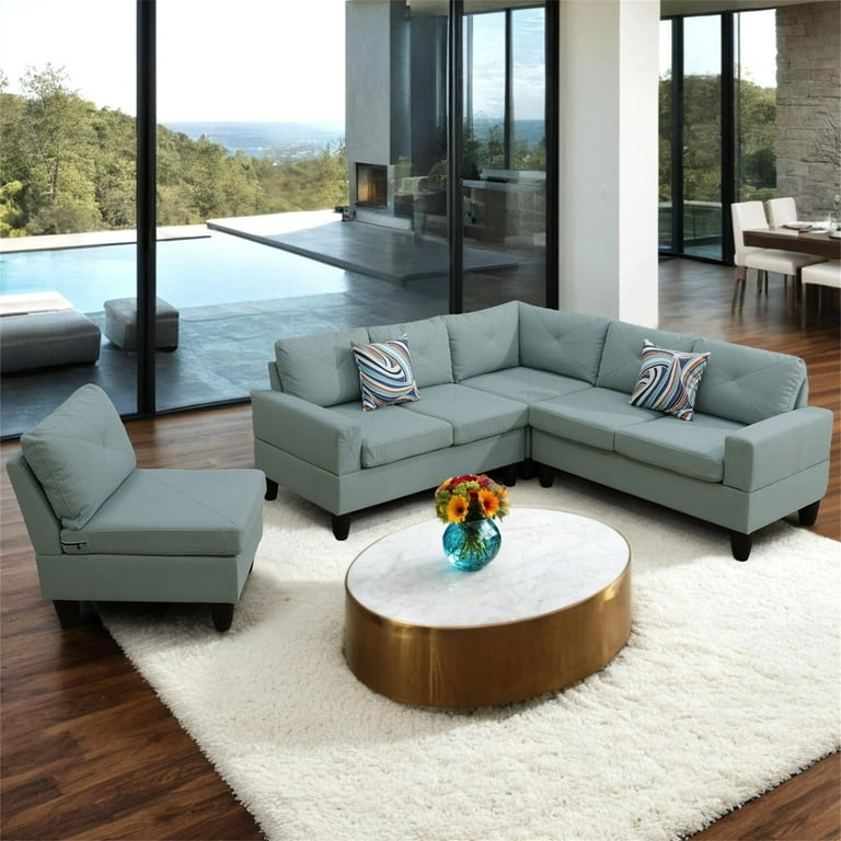 Aukfa AK-FS03-076 6-Seater L Shaped Sectional Sofa - Walmart.com