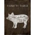 thumbnail image 3 of Grey, Jace 12x14 Black Modern Framed Museum Art Print Titled - Farm To Table Cow, 3 of 5