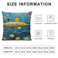 thumbnail image 5 of PHYHOO Throw Pillow Cushion Cover, Colorful Fish Marine Creatures , Decorative Square Accent Pillow Case, Blue Yellow Pink White, 5 of 5
