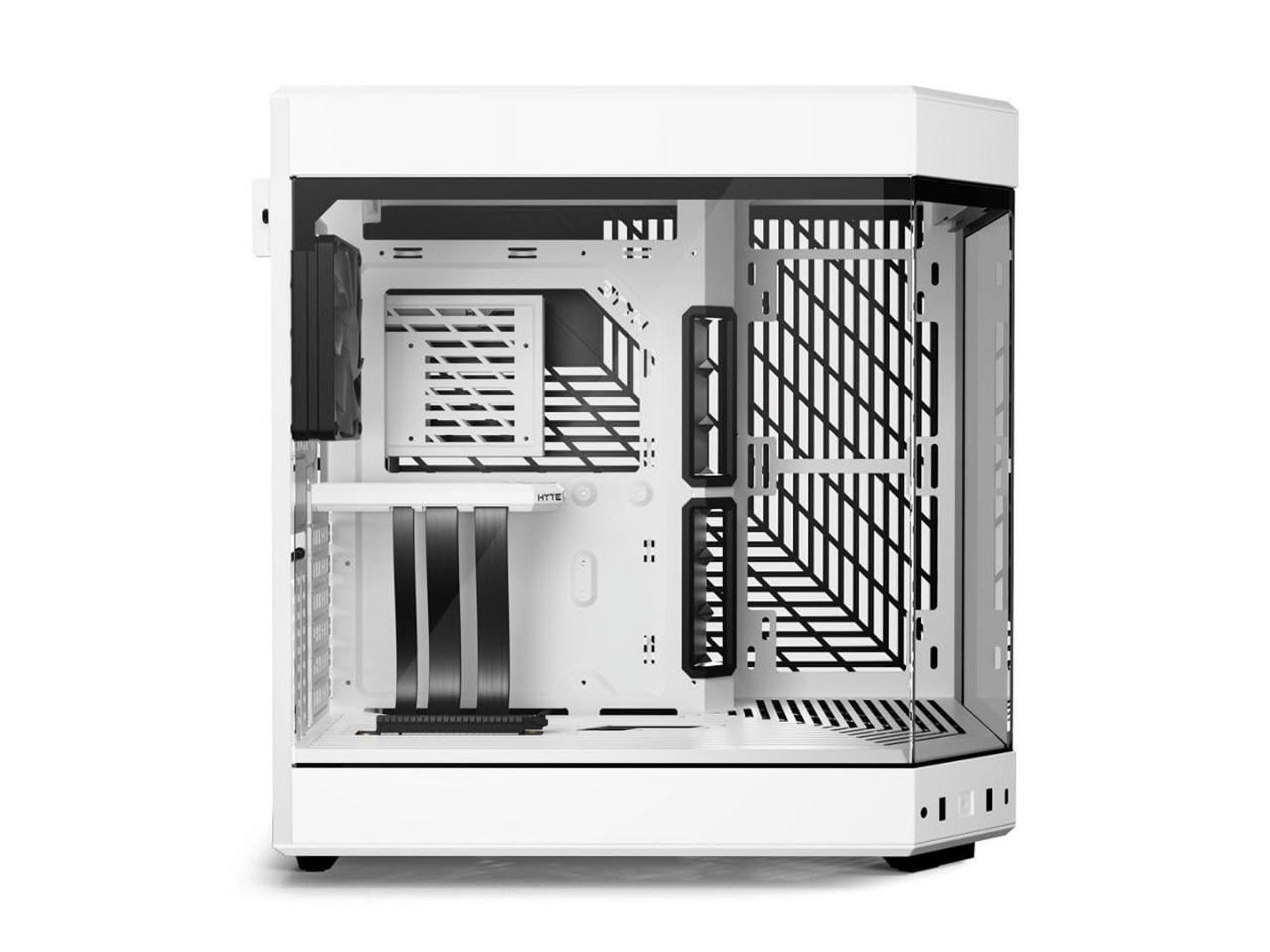 HYTE Y60 Modern Aesthetic Dual Chamber Panoramic Tempered Glass Mid-Tower ATX Computer Gaming Case with PCIe 4.0 Riser Cable Included, Snow White