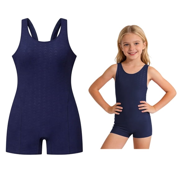 Girls 1 Piece Swimsuit Boyleg Bathing Suit Quick Dry Summer Swimwear Racerback Girls' Swimwear 15-16 Years