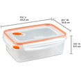 thumbnail image 3 of Sterilite 03221106 8.3 Cup Rectangle Ultra-Seal Food Container, Orange (6 Pack), 3 of 11